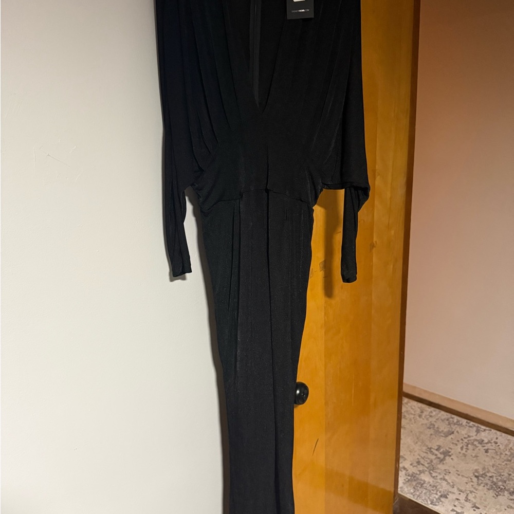 NWT - Fashion Nova Shimmering Black Jumpsuit
